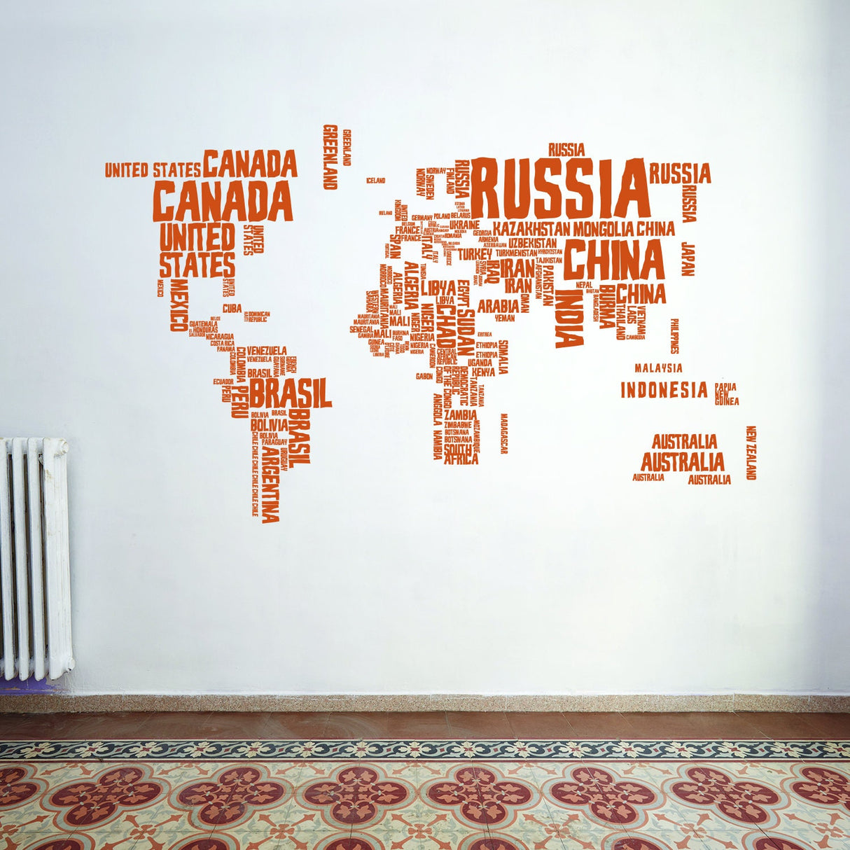Additional product detail of World Map Wall Decal.