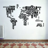 Alternate product presentation of World Map Wall Decal.