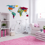 Alternate product presentation of World Map Wall Decal.