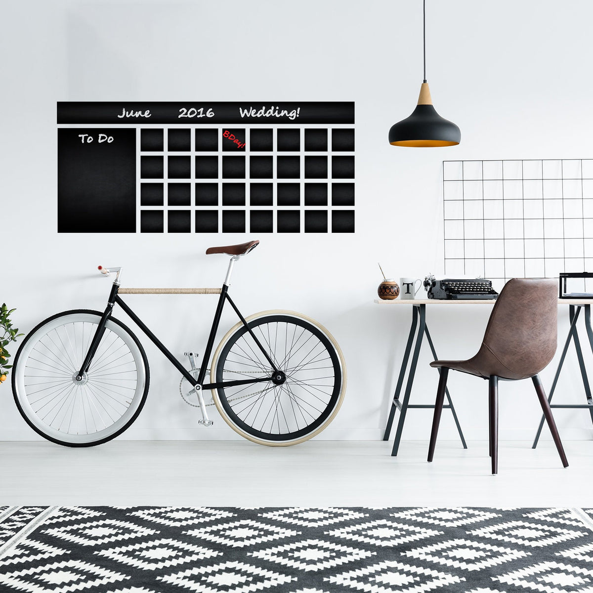 Product gallery view of Wall Weekly Planner Sticker Monthly Blackboard Decal.
