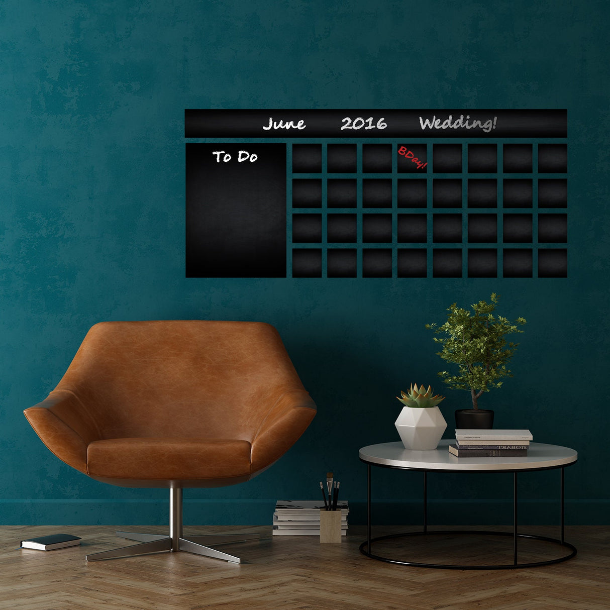 Alternate product presentation of Wall Weekly Planner Sticker Monthly Blackboard Decal.