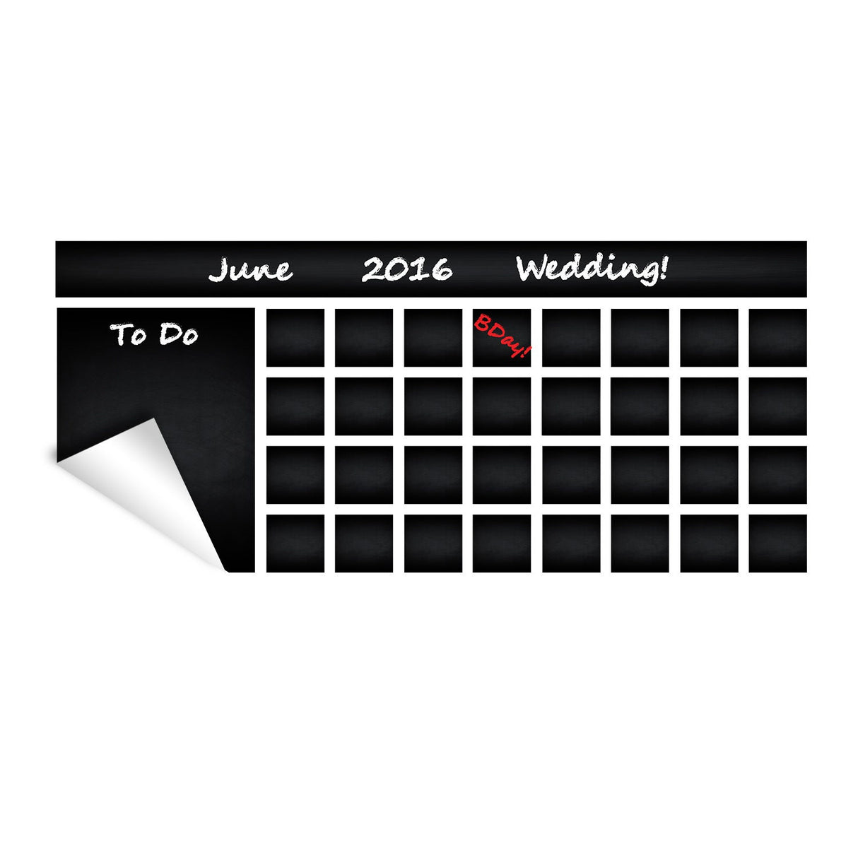 Alternate product view of Chalkboard Wall Planner Blackboard Kitchen Sticker.