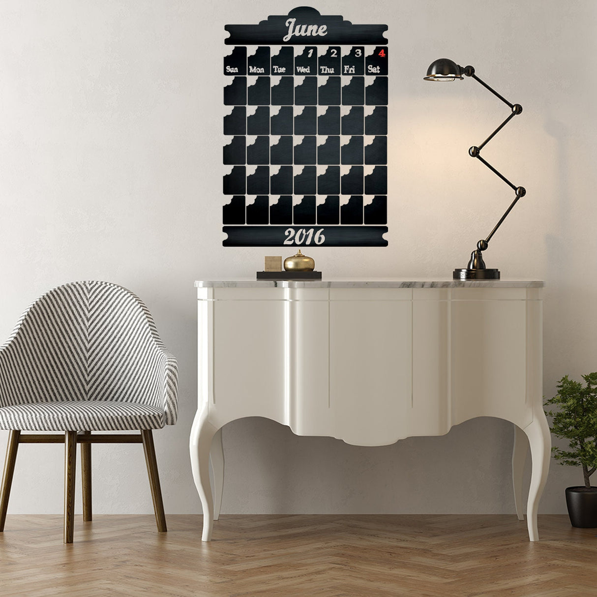 Product presentation view of Chalkboard Wall Planner Blackboard Kitchen Sticker.