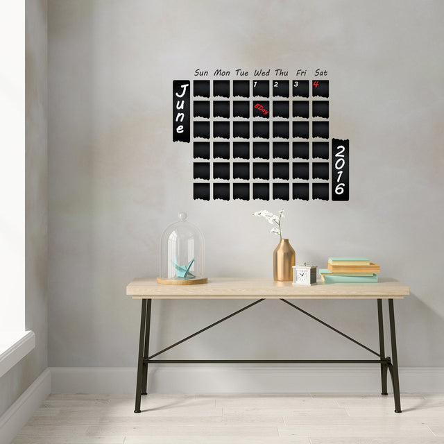 Chalkboard Wall Planner Blackboard Kitchen Sticker displayed in a room setting.