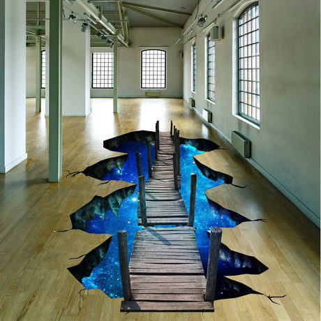 3D galaxy portal floor decal, space illusion Design 4
