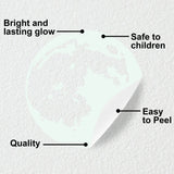 Glow In The Dark Moon Stars Wall Sticker displayed in a room setting.
