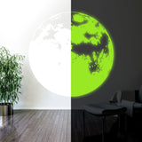 Glow In The Dark Moon Wall Sticker - Glowing Ceiling Decal For Kid Room Bedroom The Light Decor.