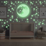 Alternate product view of Glow In The Dark Moon Stars Wall Sticker.