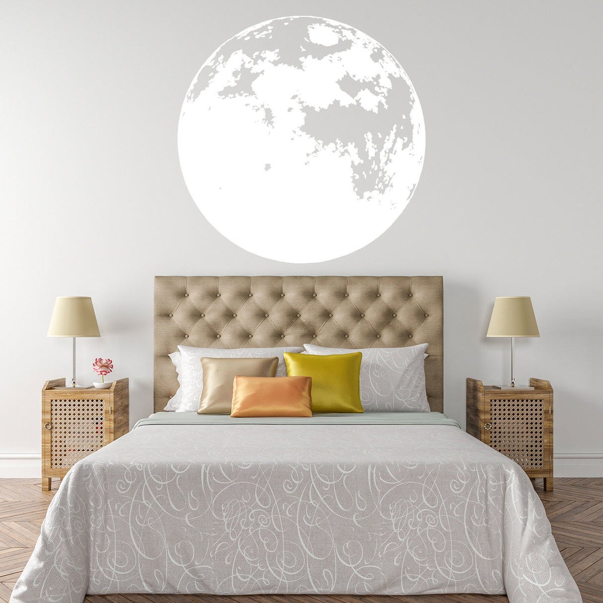 Product presentation view of Glow In The Dark Moon Wall Sticker.
