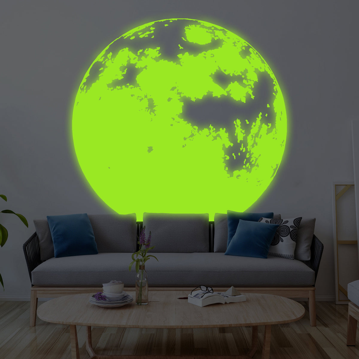 Additional product view of Glow In The Dark Moon Wall Sticker.