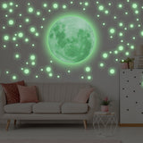 Product gallery view of Glow In The Dark Full Moon And Star Wall Sticker.
