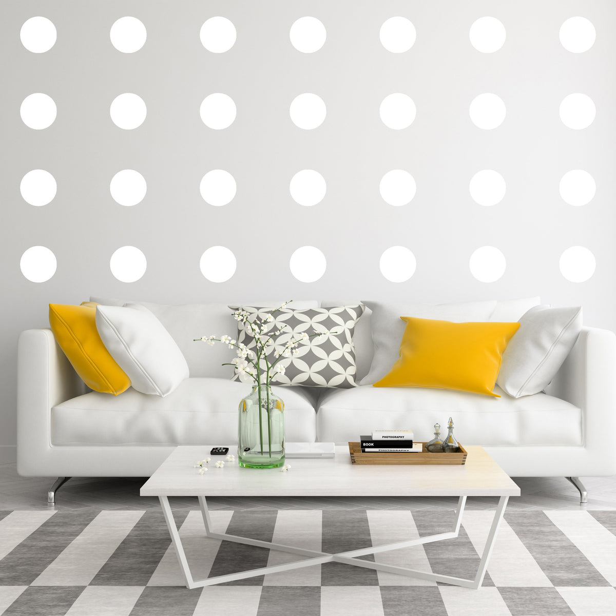 Product gallery view of 40x Glow In Dark Dots Wall Stickers.