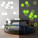 Product gallery view of 50x Glow In Dark Honeycomb Wall Decals Decor.
