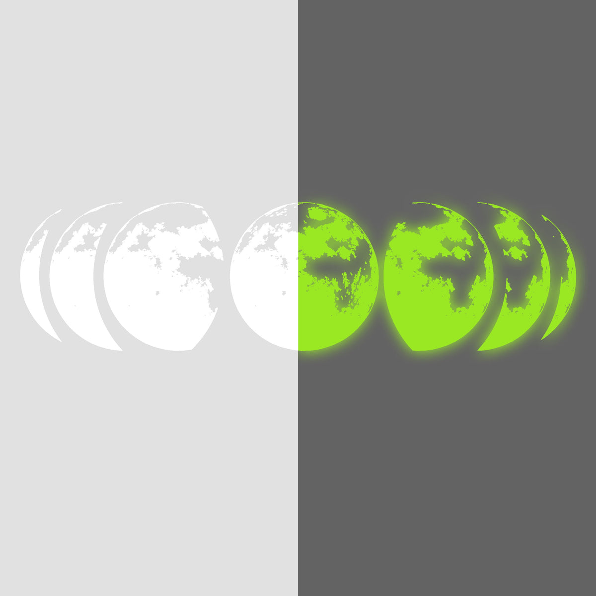 Alternate gallery view of Glow-in-the-Dark Moon Phases Wall Decal.