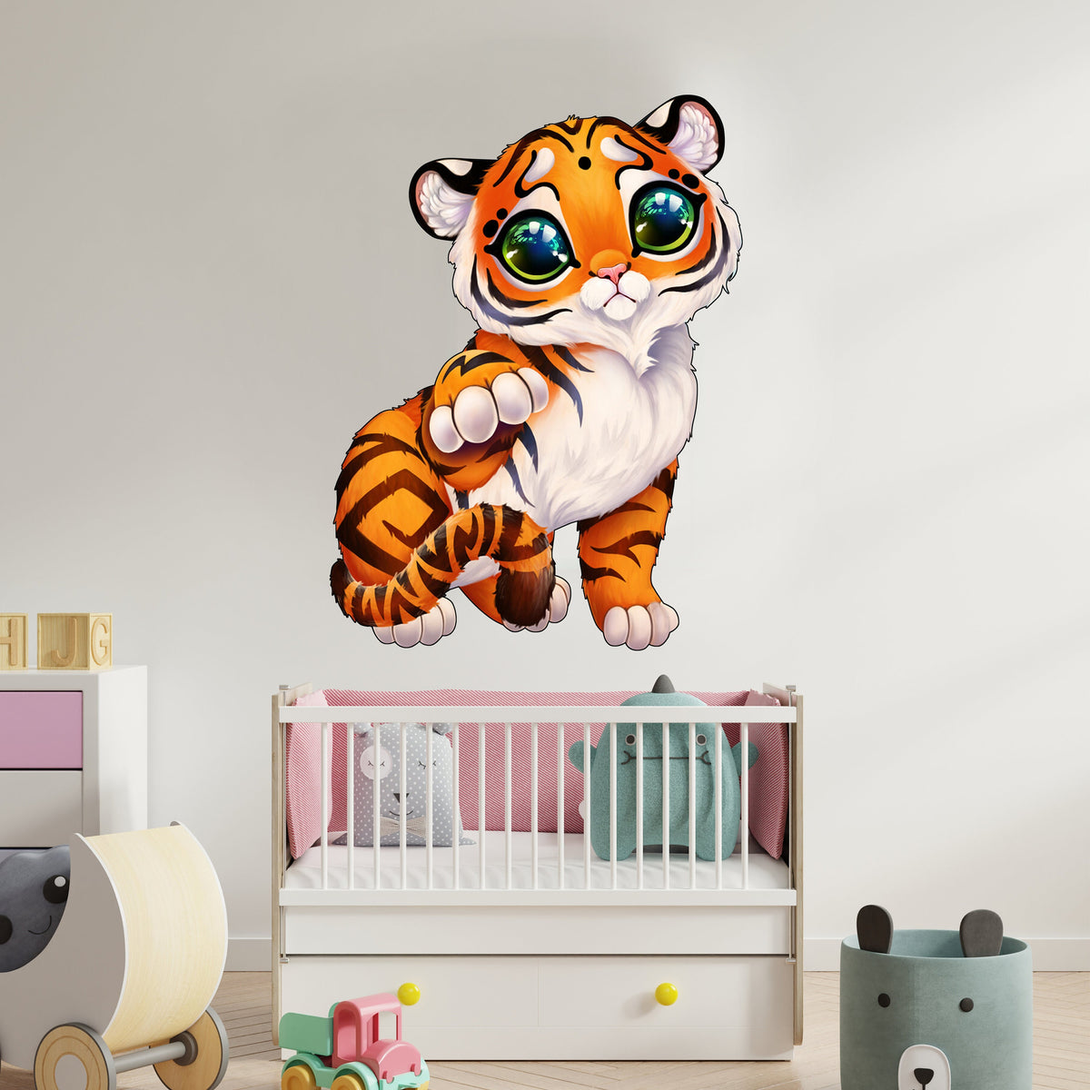 Product detail view of Cute Tiger Wall Sticker.