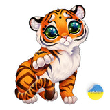 Cute Tiger Wall Sticker - Baby Kid Toddler Little Animal Decoration Decal.