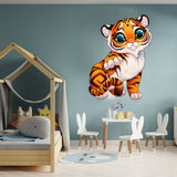 Alternate product presentation of Cute Tiger Wall Sticker.
