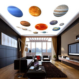 Alternate product presentation of Glow In The Dark Planet Wall Decals.