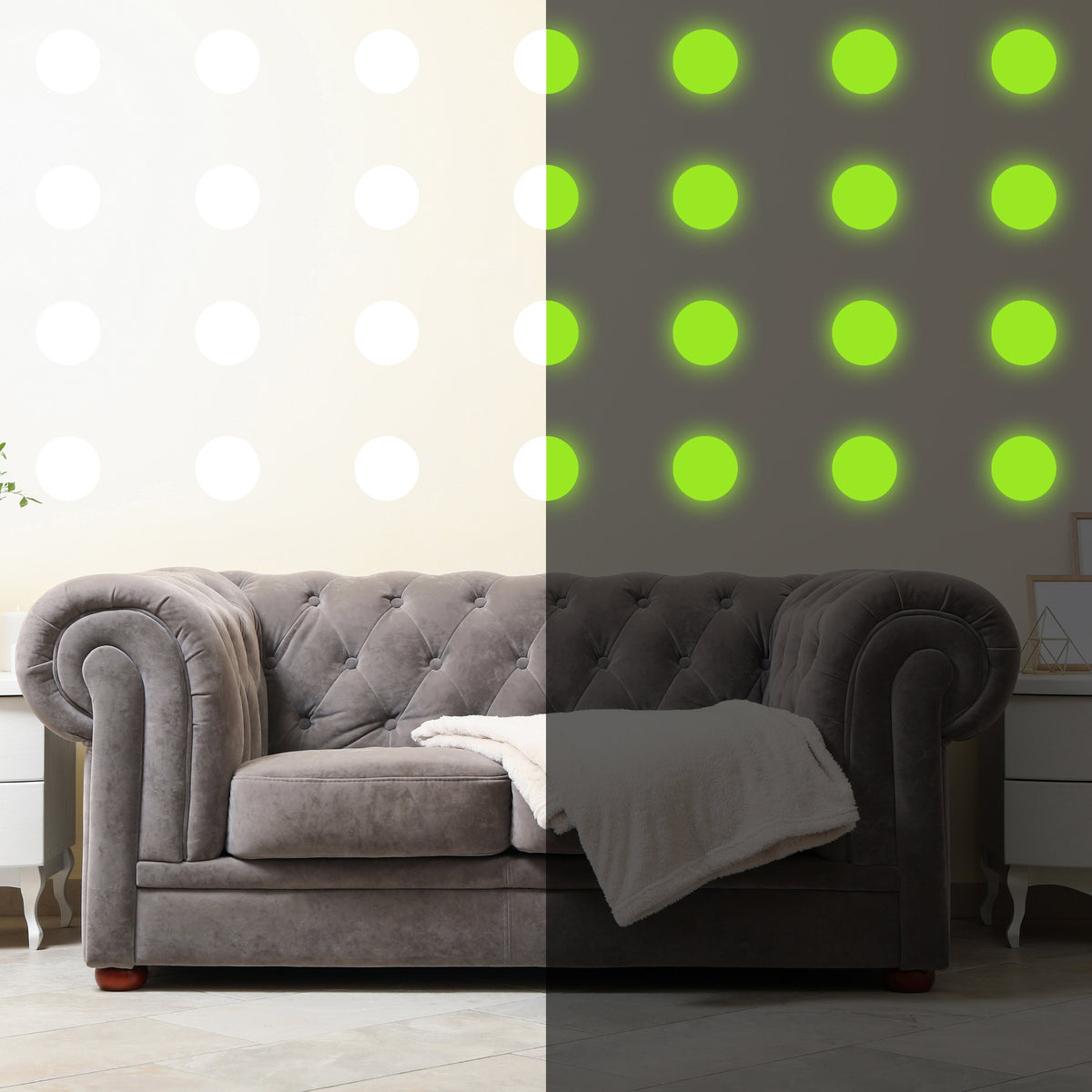 Additional product detail of 40x Glow In Dark Dots Wall Stickers.