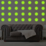 Alternate product presentation of 40x Glow In Dark Dots Wall Stickers.