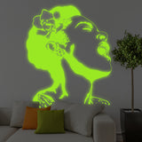 Glow-in-the-dark Life Is Beautiful street art wall decal with a singing woman design.
