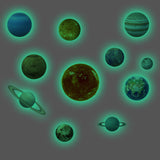 Product detail view of Glow In The Dark Planet Wall Decals.
