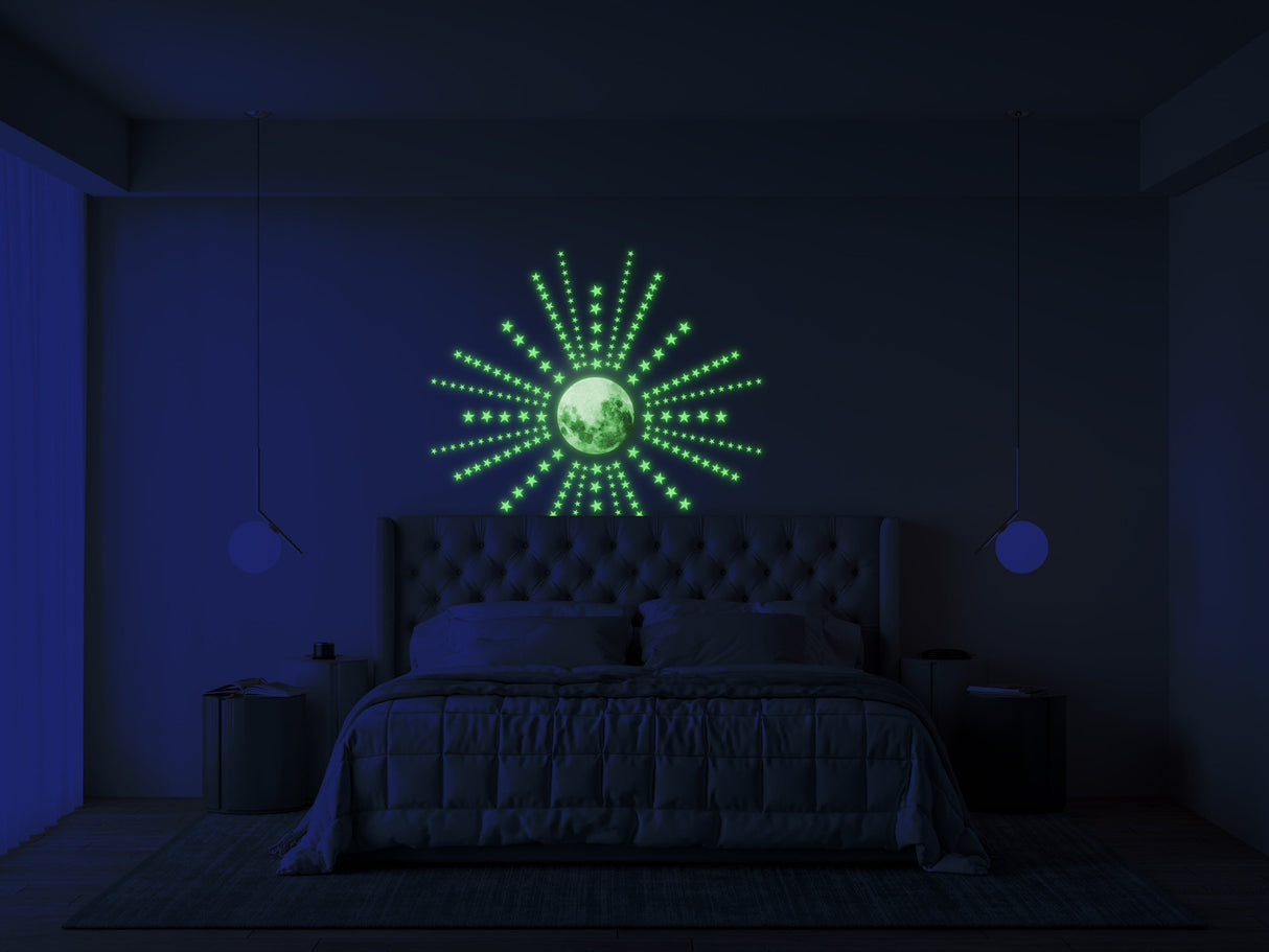 Alternate product view of Glow In The Dark Stars Stickers.