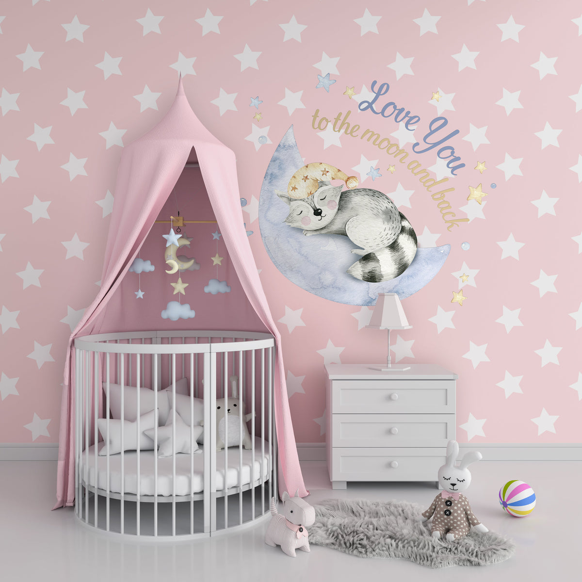 Alternate product presentation of Baby Nursery Wall Decor Sticker.