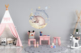 Additional product detail of Cute Sleeping Animal Nursery Wall Sticker.
