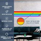 Alternate product view of Rainbow Border Sticker.