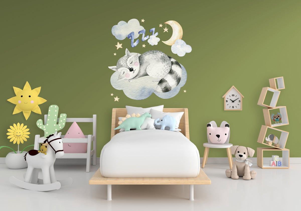 Product presentation view of Nursery Cloud Dream Wall Sticker.