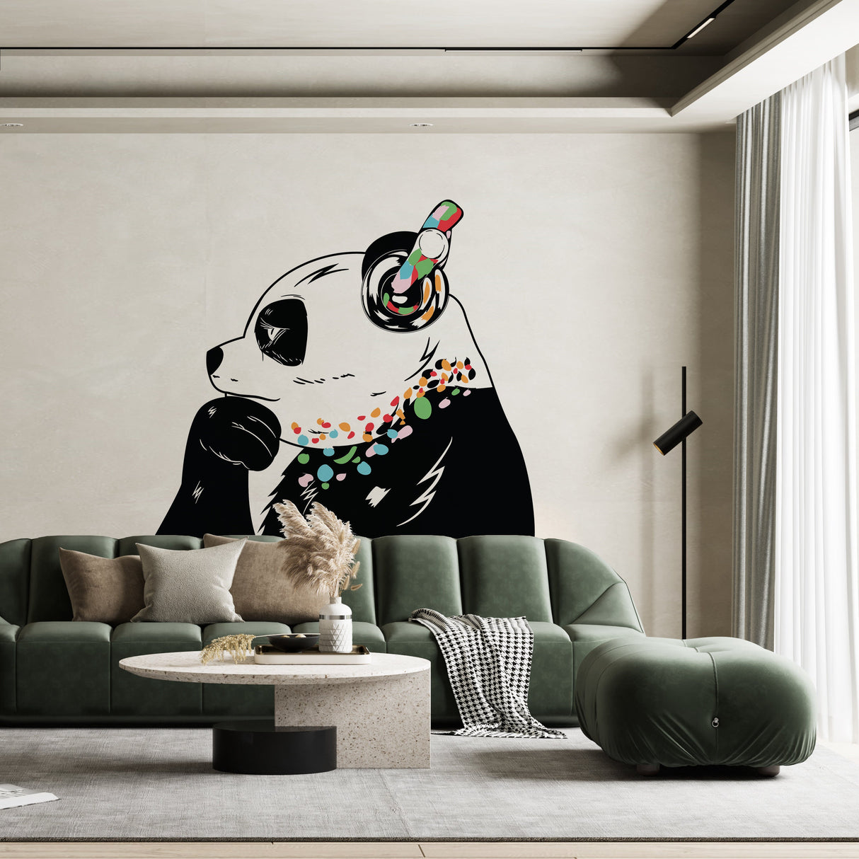 Product gallery view of Panda Wall Art Sticker.