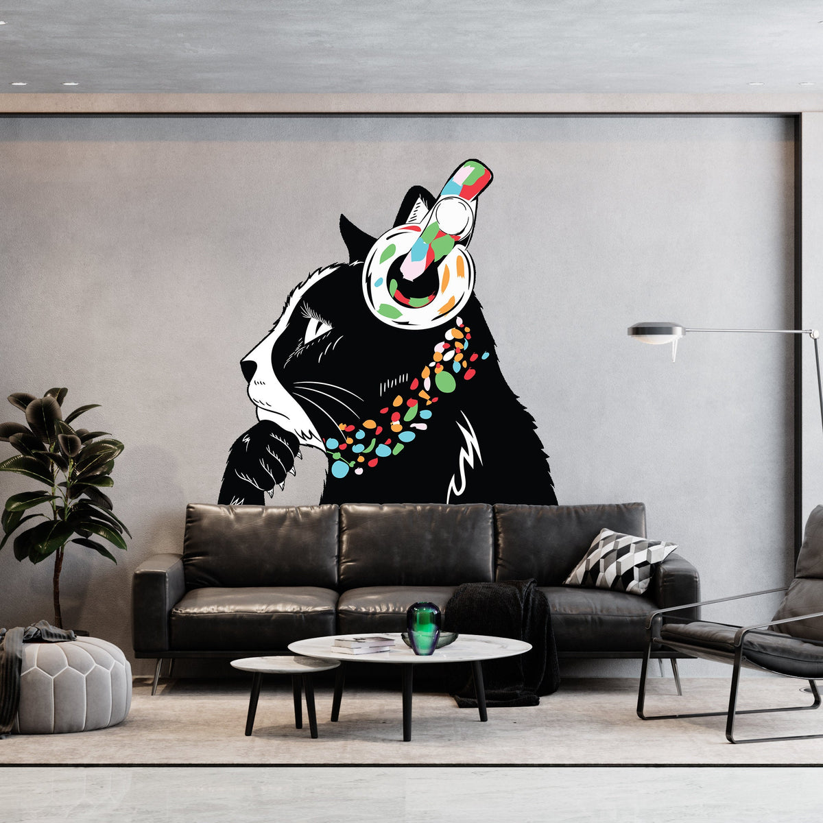 Alternate product presentation of Cat Wall Sticker.