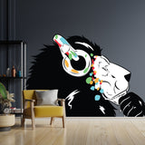 Additional product detail of Lion in Headphones Stickers.