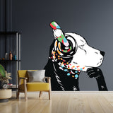 Product presentation view of Dog Wall Art Sticker.