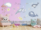 Alternate gallery view of Sea Whales Wall Sticker For Kids Room Decor.