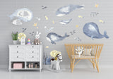 Additional product detail of Sea Whales Wall Sticker For Kids Room Decor.