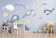 Ocean Whales Wall Sticker For Kids Room Decor - Fish Theme Baby Boy Nursery Decal