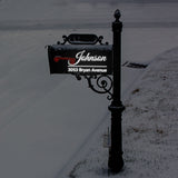 Product gallery view of Personalized Reflective Mailbox Decal.