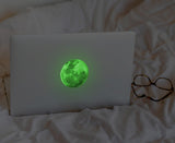 Product presentation view of Glow in The Dark Laptop Vinyl Decal.