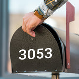 Additional product detail of Personalized Reflective Mailbox Decal.