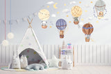 Alternate product view of Hot Air Balloon Wall Stickers.