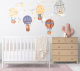 Product presentation view of Hot Air Balloon Wall Stickers.