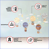 Product view of Hot Air Balloon Wall Stickers.