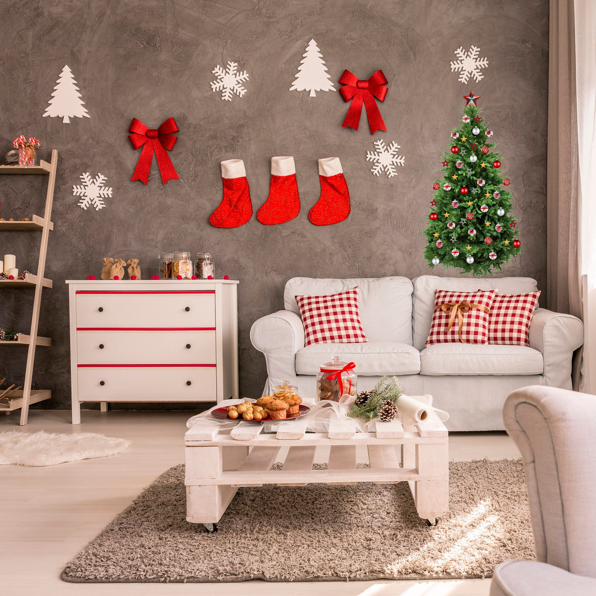 Additional product view of Christmas Tree Wall Vinyl Decal.