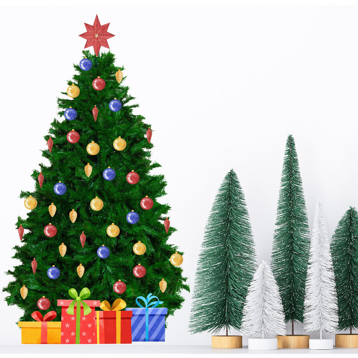Alternate product presentation of Large Christmas Tree Wall Sticker.
