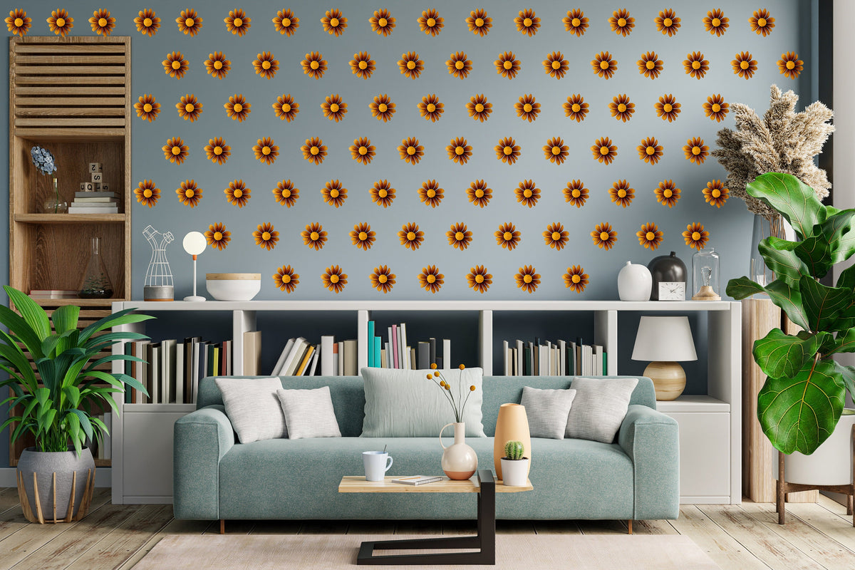 Product detail view of 24x Boho Daisy Wall Stickers.