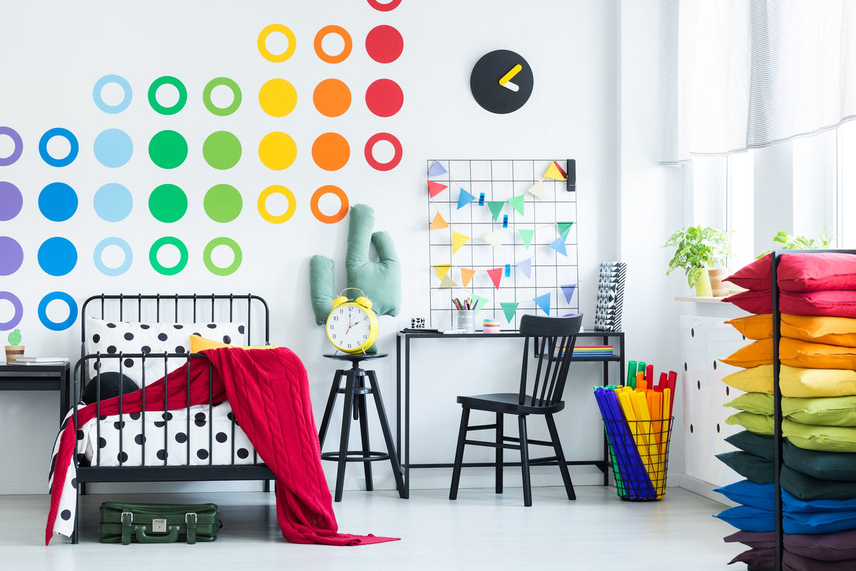 Alternate gallery view of 36x Rainbow Circle Wall Decals.