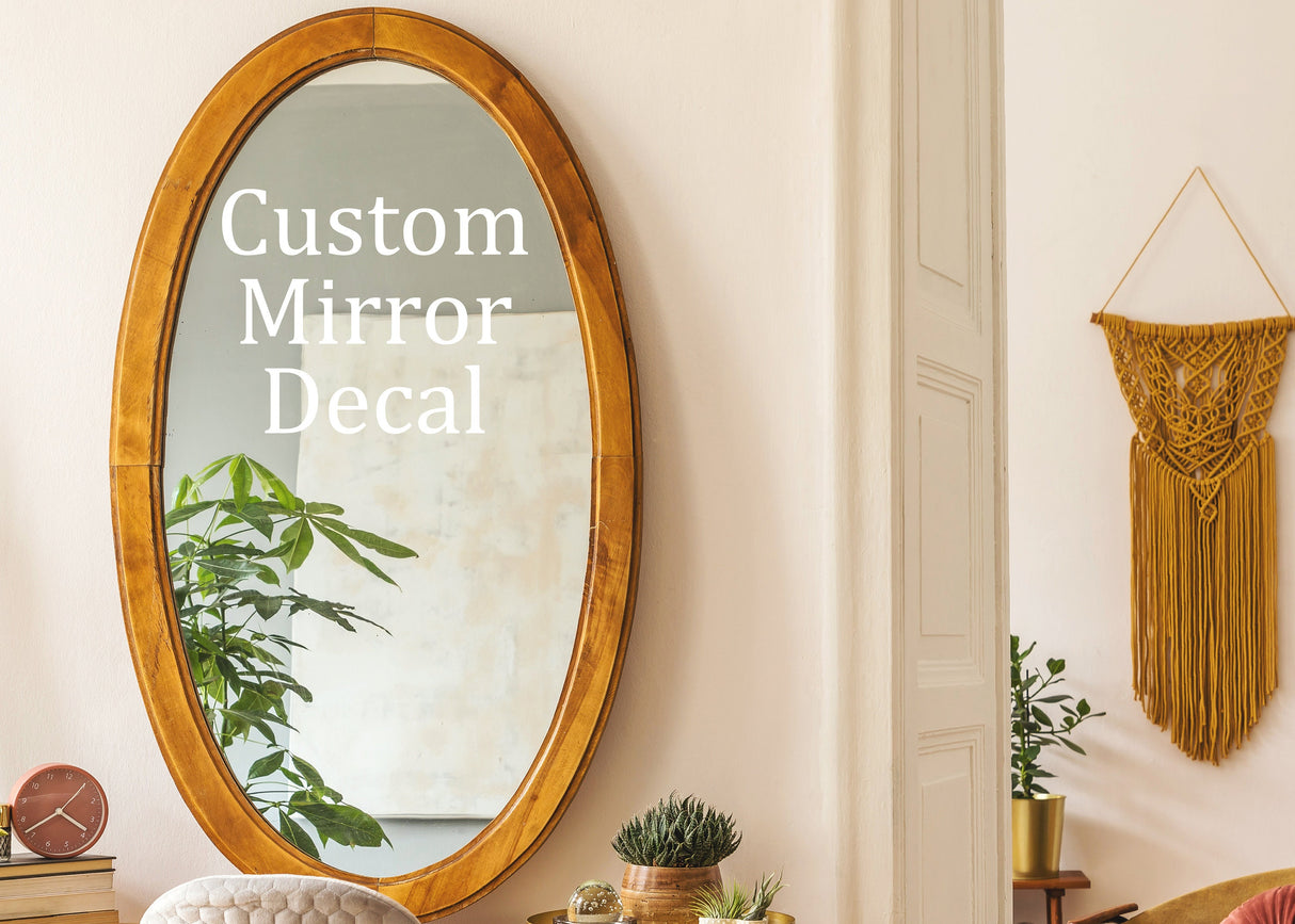 Product gallery view of Custom Mirror Decal.