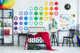 Additional product detail of 36x Rainbow Circle Wall Decals.